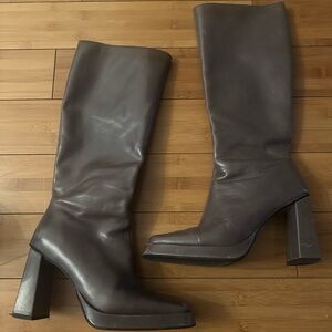 Jeffrey Campbell Gray Heeled Boots